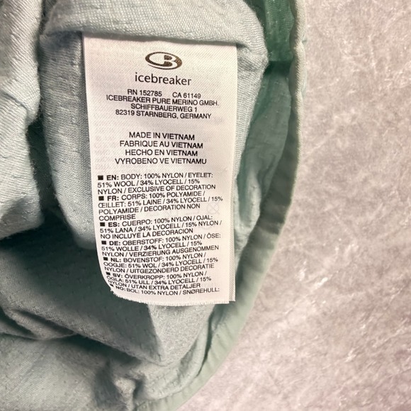 Icebreaker GT Merino Vest Women Large Light Blue Cool-Lite Full Zip Athletic - Picture 5 of 6